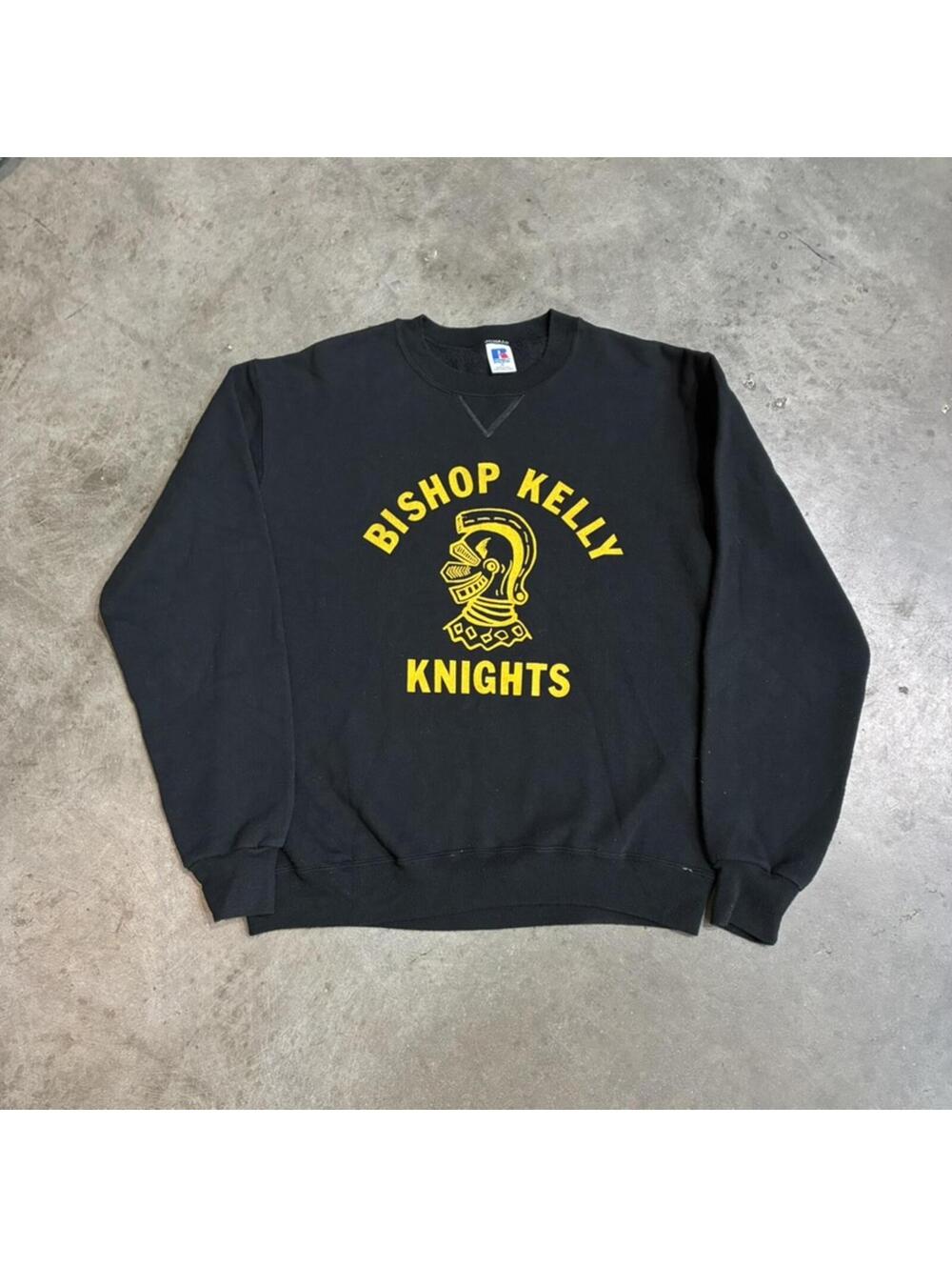 80s Russell Athletic Bishop Knights black crewneck usa